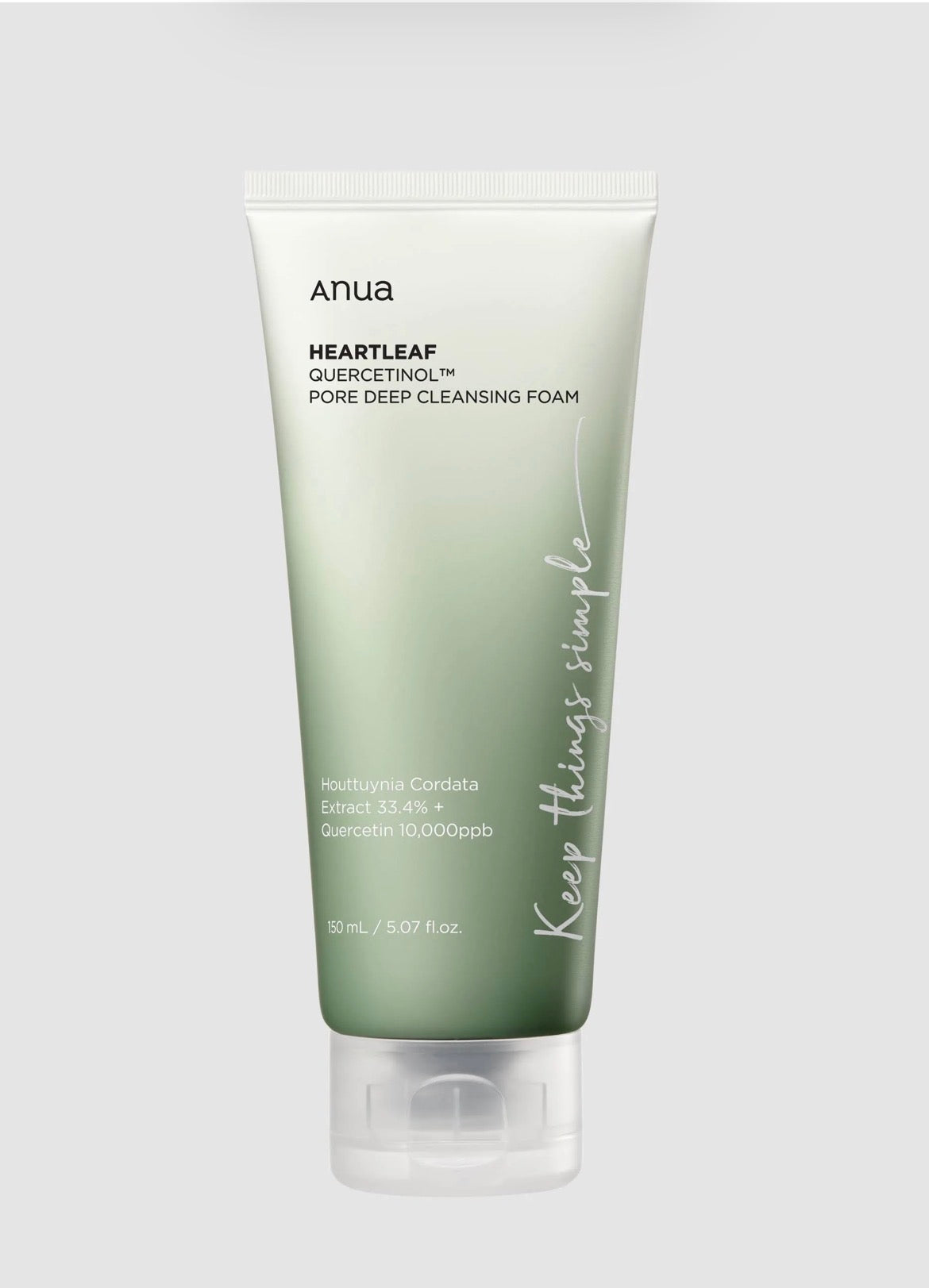 Anua Heartleaf Quercetinol Pore Deep Cleansing Foam - Limpiador Facial 150ml