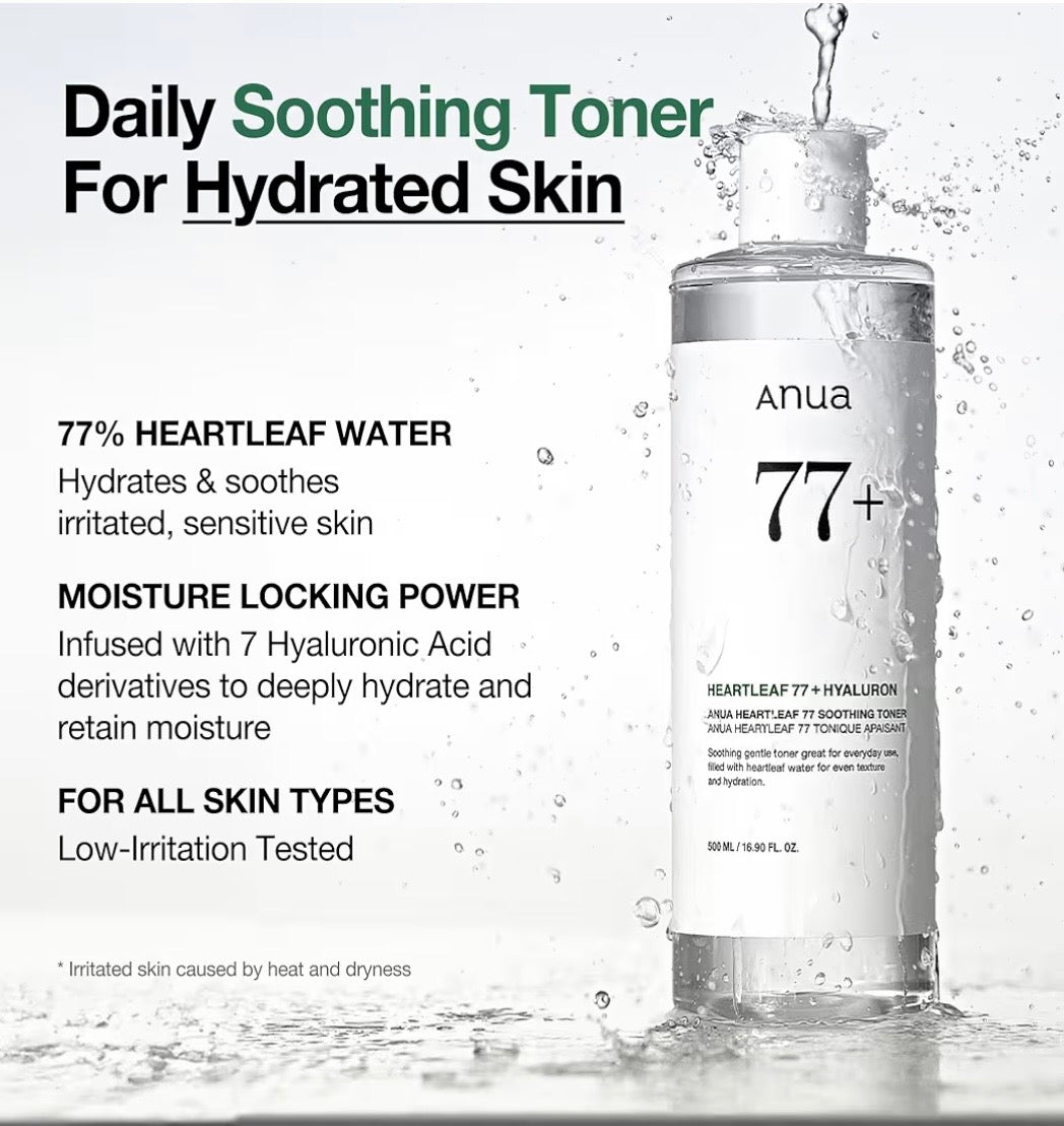 Anua Heartleaf 77% Soothing Toner - Tónico Calmante 250ml | El Nº1 en Corea