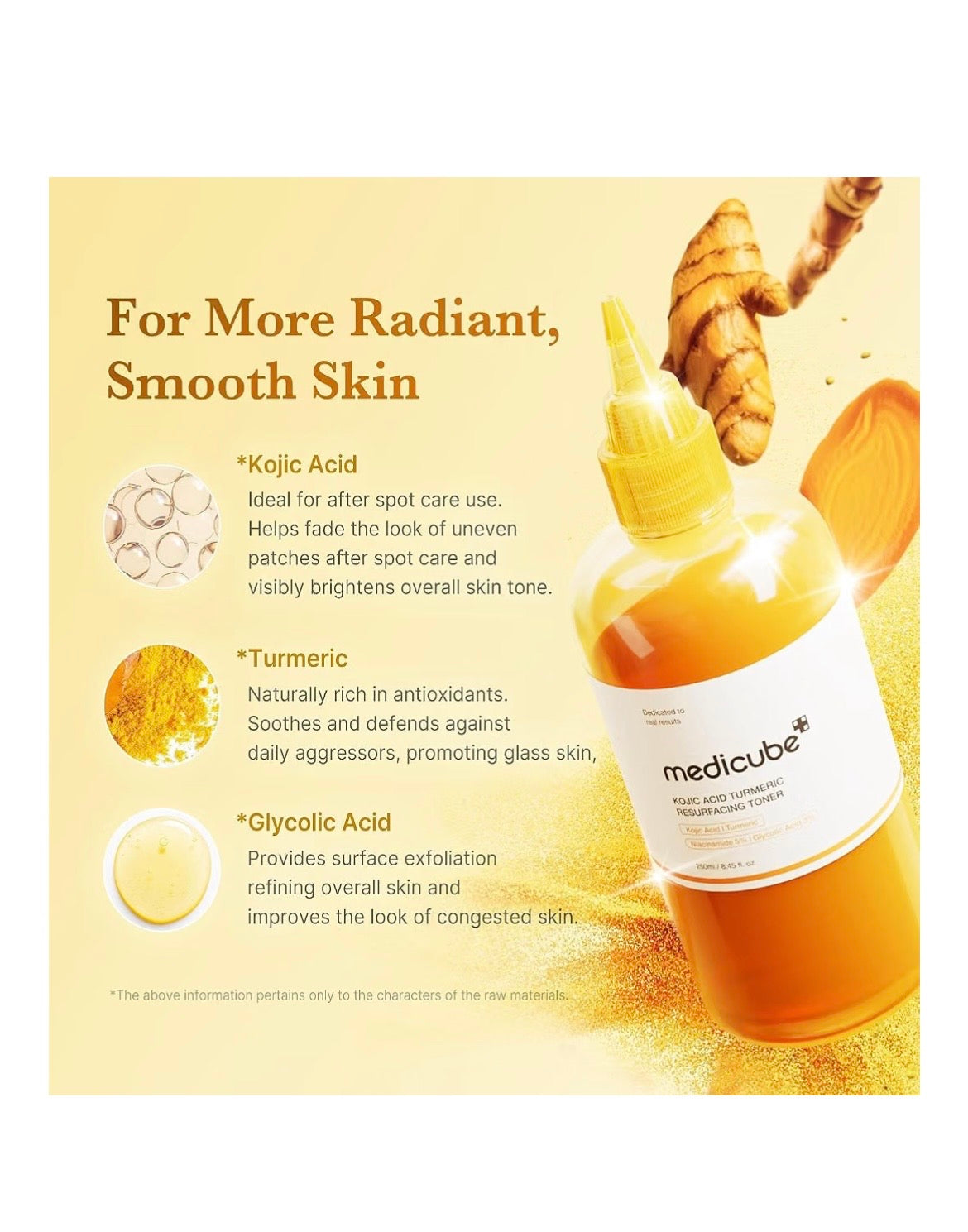 Medicube Kojic Acid Turmeric Resurfacing Toner [250ml]