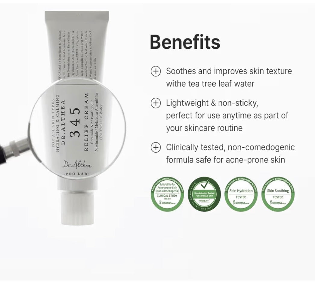 Dr. Althea 345 Relief Cream - Crema Hidratante Calmante 50ml | Antimarcas