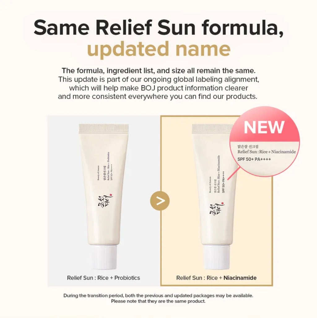 Beauty of Joseon Relief Sun: Rice + Probiotics SPF50+ PA++++ [50ml]