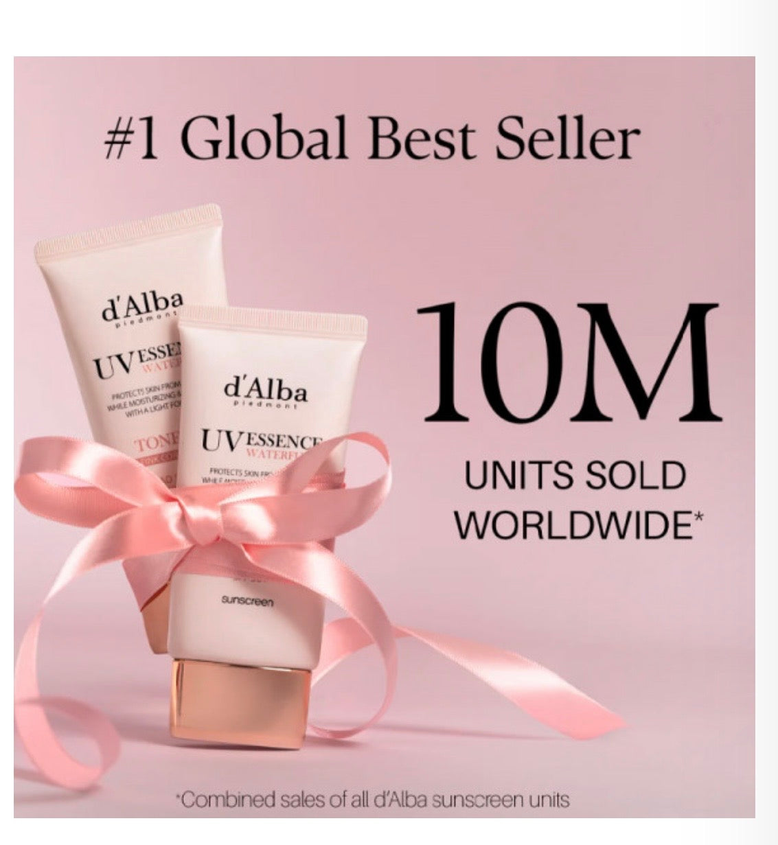 d'Alba Waterfull Tone-Up Sunscreen SPF50+ PA++++ - Protector Solar Iluminador Tono Rosa 50ml