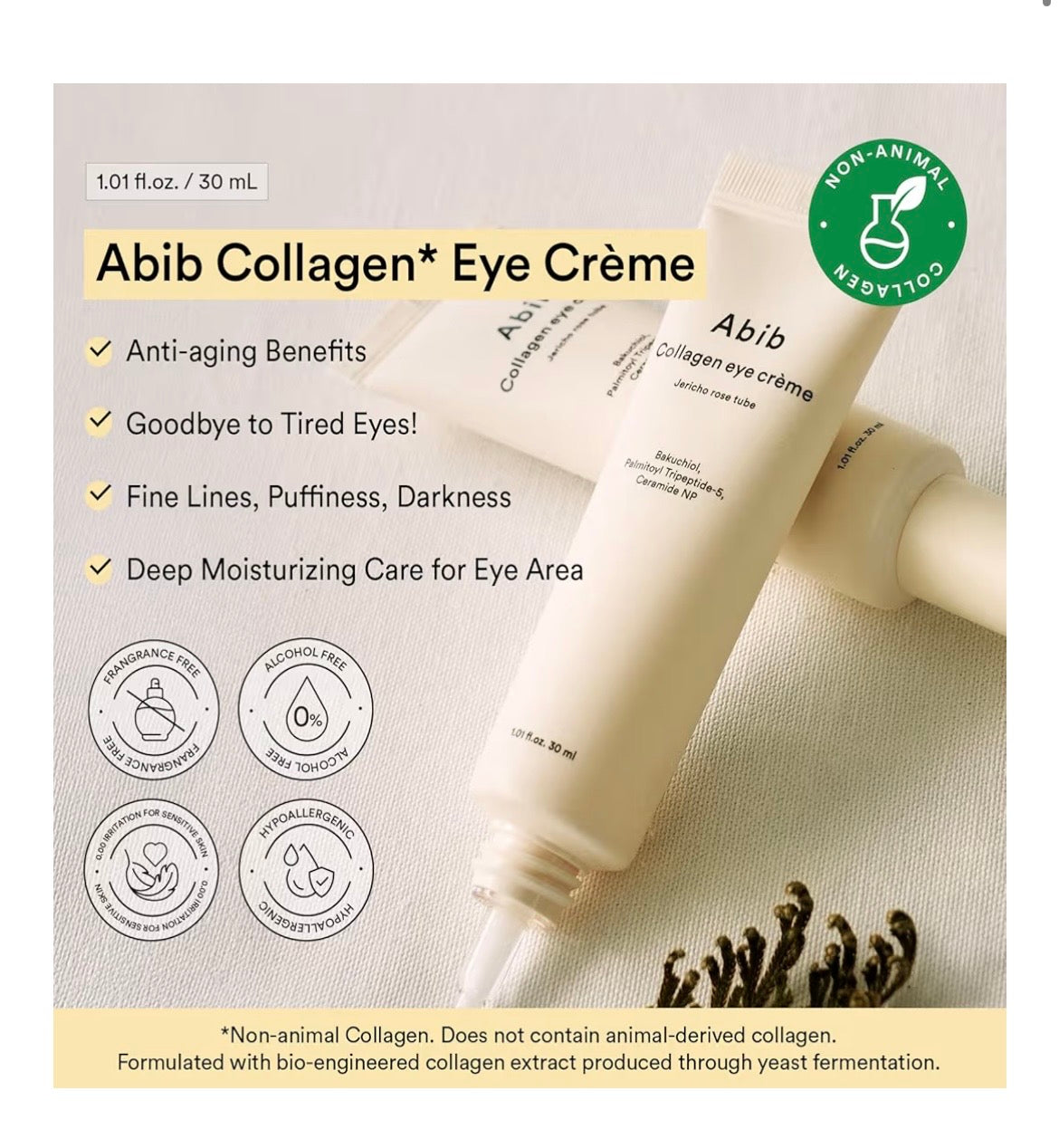 Abib Jericho Rose Collagen Eye Cream Tube - Contorno de Ojos Nutritivo con Colágeno 30ml