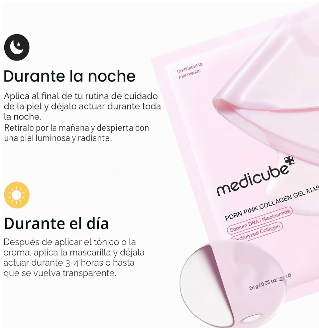 Medicube PDRN Pink Collagen Gel Mask - Mascarilla de Hidrogel Regeneradora 28g