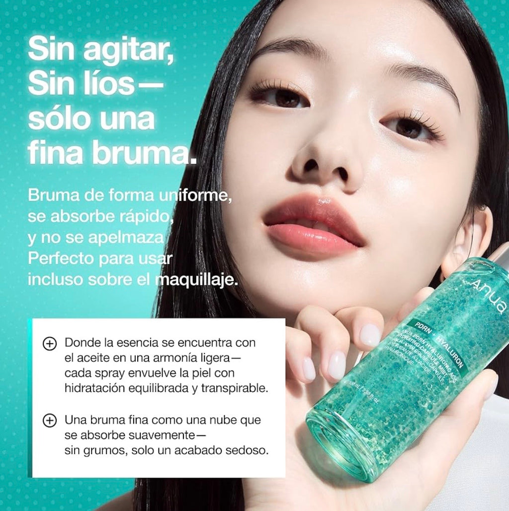 PDRN Hyaluronic Acid Hydrating Capsule Mist - Bruma Facial Hidratante e Iluminadora 100ml