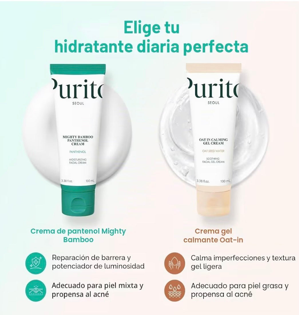 Purito Seoul Mighty Bamboo Panthenol Cream - Crema Reparadora 100ml | Barrera Cutánea