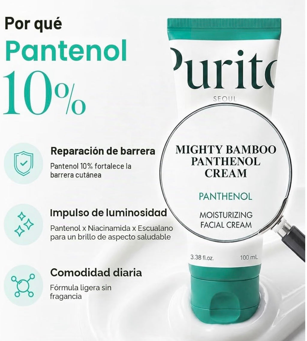 Purito Seoul Mighty Bamboo Panthenol Cream - Crema Reparadora 100ml | Barrera Cutánea