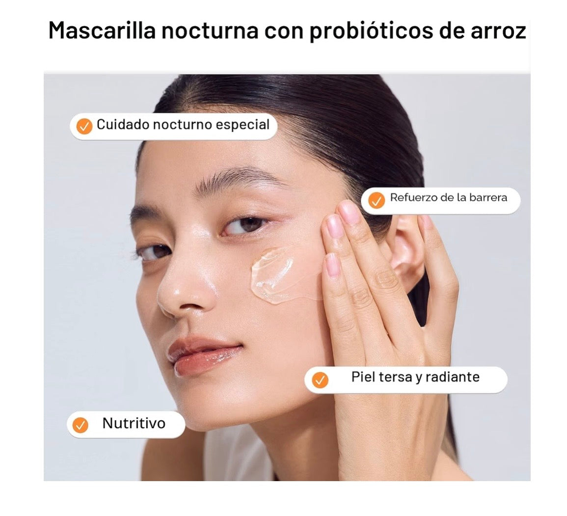 Abib Rice Probiotics Overnight Mask Barrier Jelly - Mascarilla Nocturna de Gel Reparadora con Probióticos de Arroz 80ml