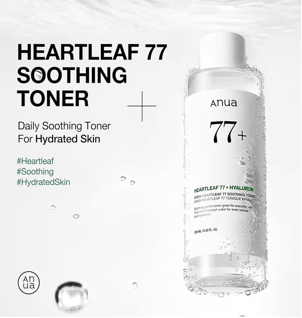 Anua Heartleaf 77% Soothing Toner - Tónico Calmante 250ml | El Nº1 en Corea