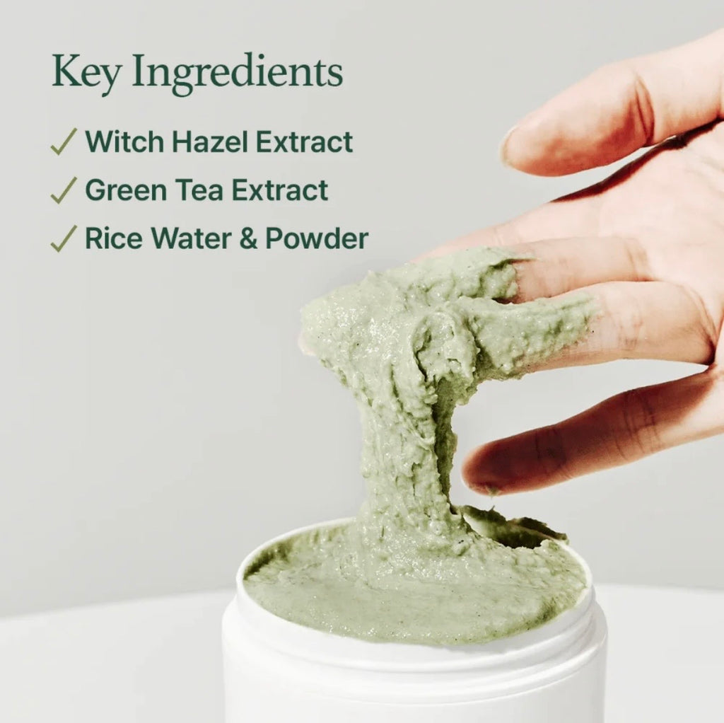 Arencia Fresh Green Rice Mochi Cleanser - Limpiador Facial Hidratante y Mascarilla Exfoliante 120g