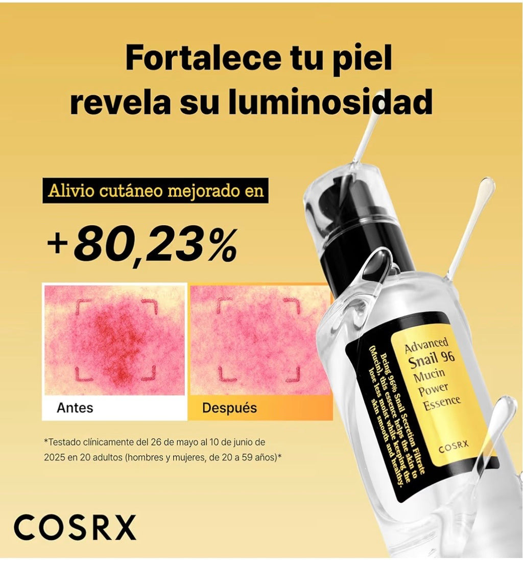 COSRX Advanced Snail 96 Mucin Power Essence - Esencia de Caracol 100ml | Brillo y Reparación