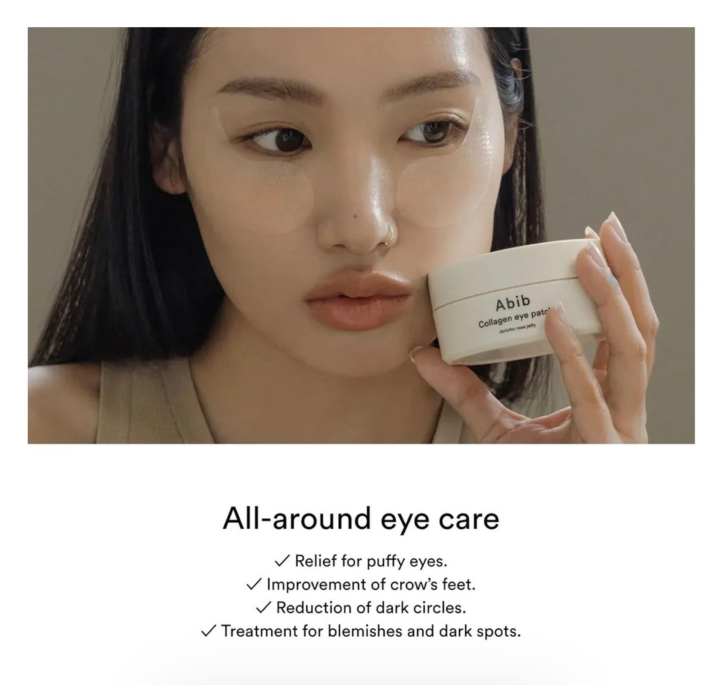 Abib Jericho Rose Collagen Eye Patch Jelly - Parches de Hidrogel para Contorno de Ojos 60uds