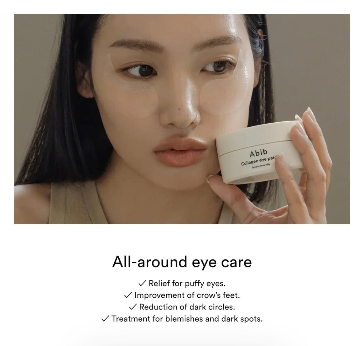 Abib Jericho Rose Collagen Eye Patch Jelly - Parches de Hidrogel para Contorno de Ojos 60uds