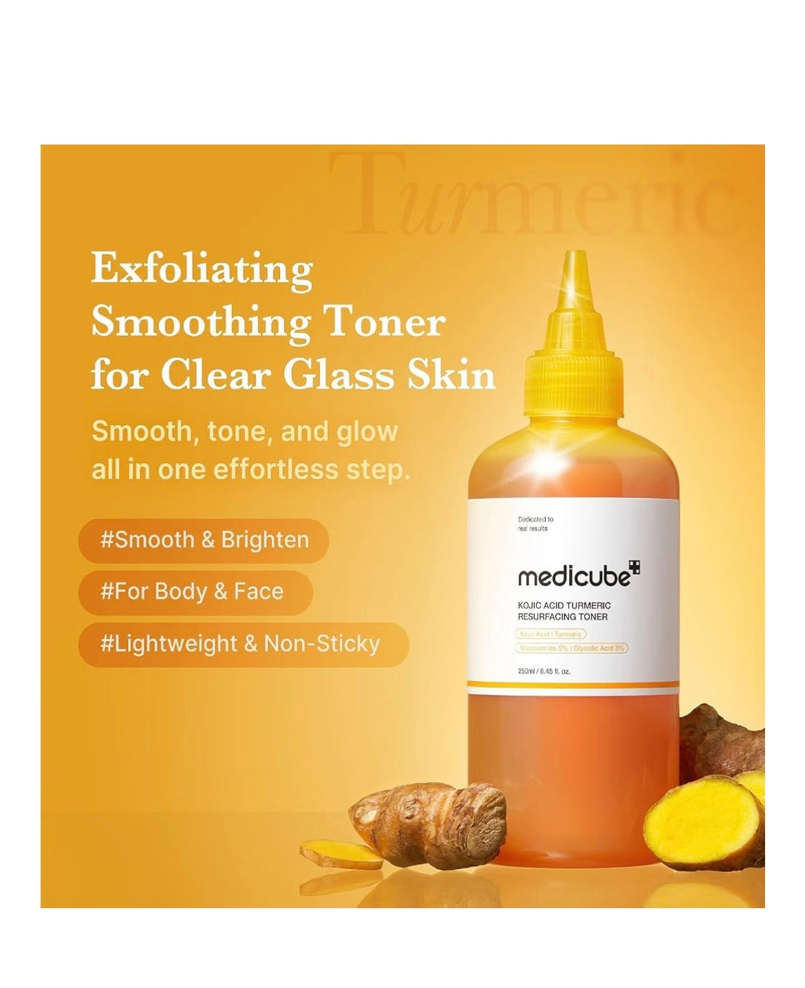 Medicube Kojic Acid Turmeric Resurfacing Toner [250ml]