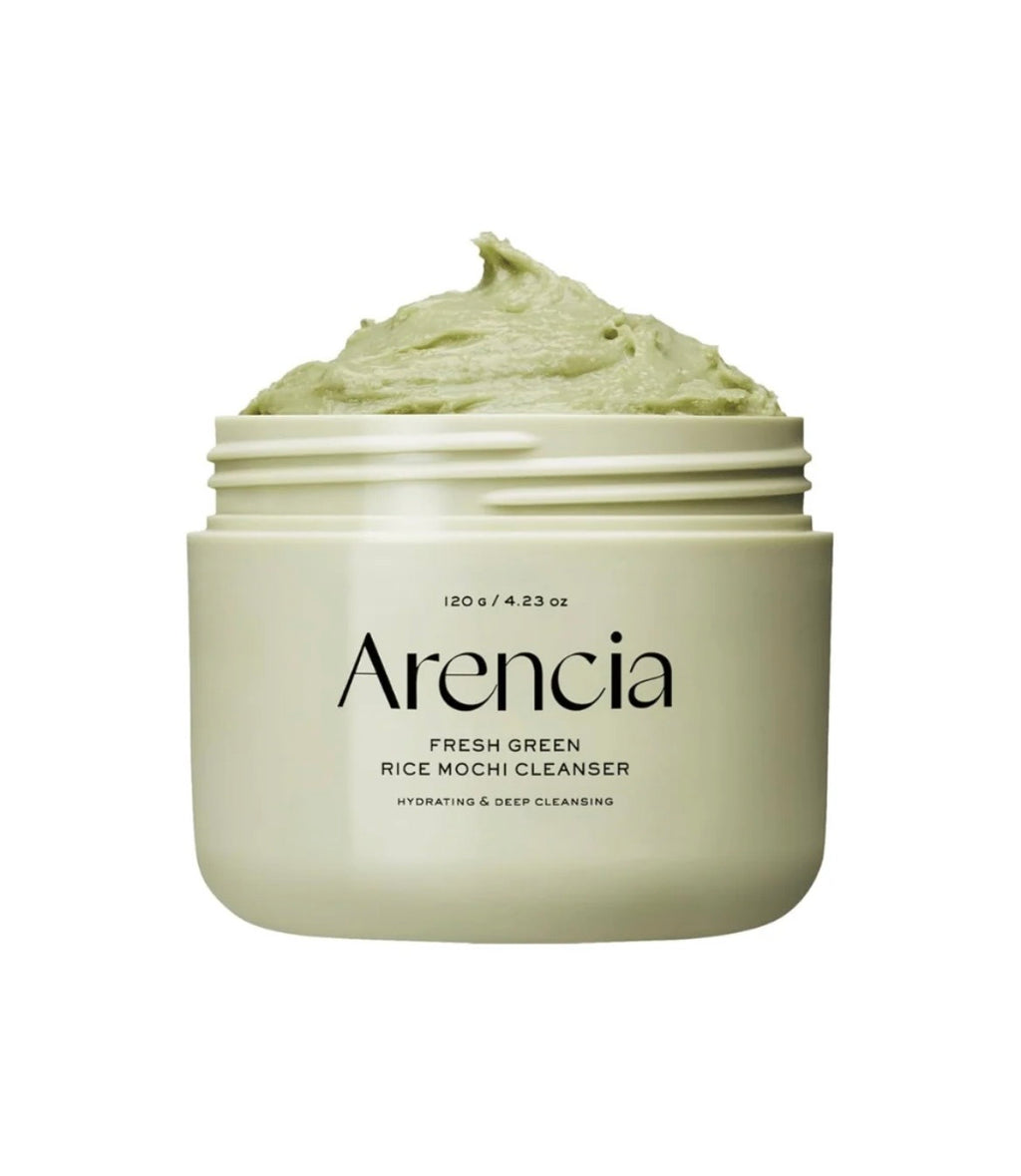 Arencia Fresh Green Rice Mochi Cleanser - Limpiador Facial Hidratante y Mascarilla Exfoliante 120g
