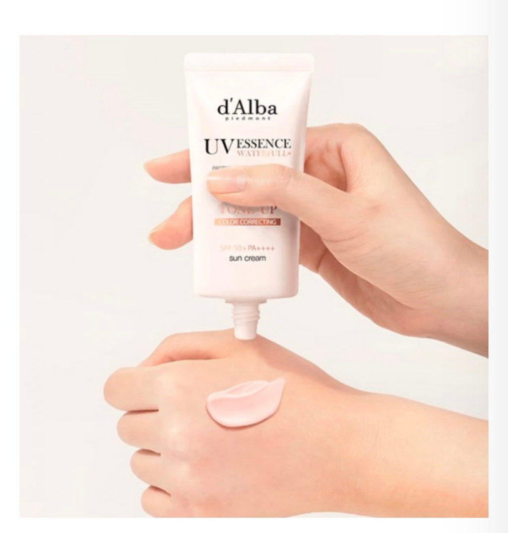 d'Alba Waterfull Tone-Up Sunscreen SPF50+ PA++++ - Protector Solar Iluminador Tono Rosa 50ml