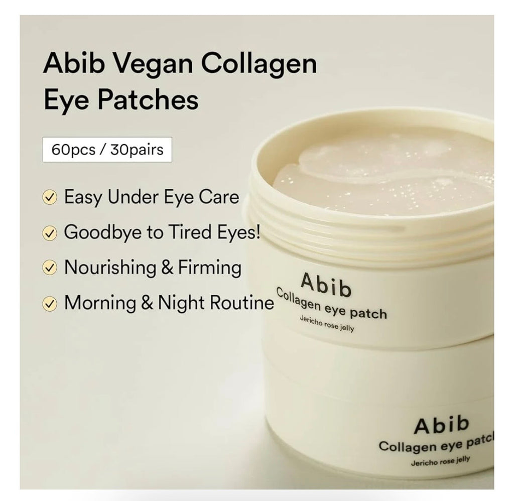 Abib Jericho Rose Collagen Eye Patch Jelly - Parches de Hidrogel para Contorno de Ojos 60uds