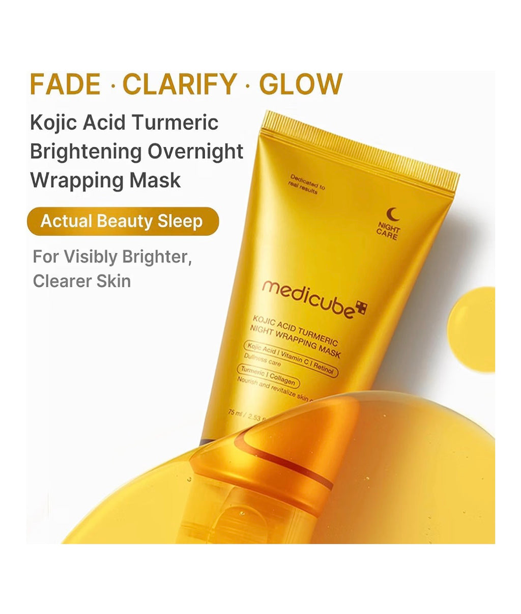 Medicube Kojic Acid Turmeric Night Wrapping Mask – Mascarilla nocturna iluminadora (75 ml)